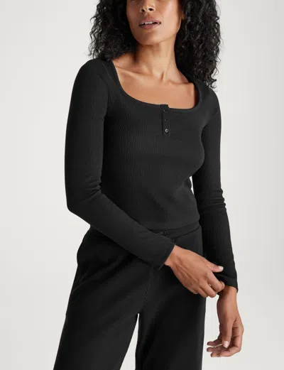 Tommy John Women's Comfort Waffle Square Neck Henley Shirts In Multi