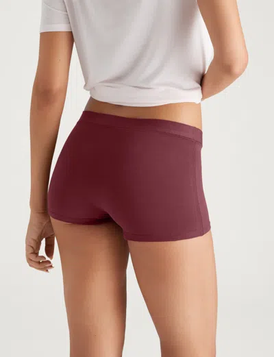 Tommy John Women's Cool Cotton Boyshort In Cabernet