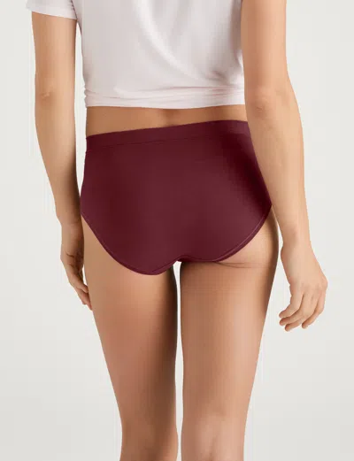 Tommy John Women's Cool Cotton High Rise Brief In Cabernet