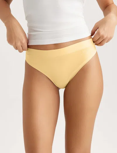 Tommy John Women's Cool Cotton Thong In Yellow