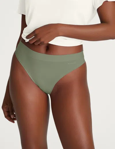 Tommy John Women's Cool Cotton Thong In Green