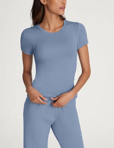 Tommy John Women's Micro Rib Cap Sleeve T-shirt In Blue