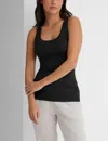Tommy John Women's Micro Rib Fitted Tank In Black