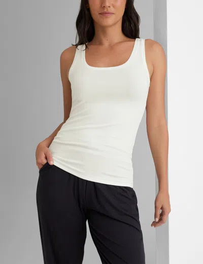 Tommy John Women's Micro Rib Fitted Tank In White
