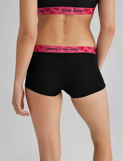 Tommy John Women's Second Skin Boyshort In Black