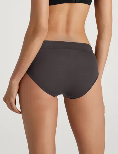 Tommy John Women's Second Skin Brief, Lace Waist In Black