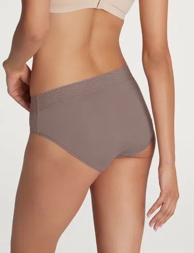 Tommy John Women's Second Skin Brief, Lace Waist In Brown