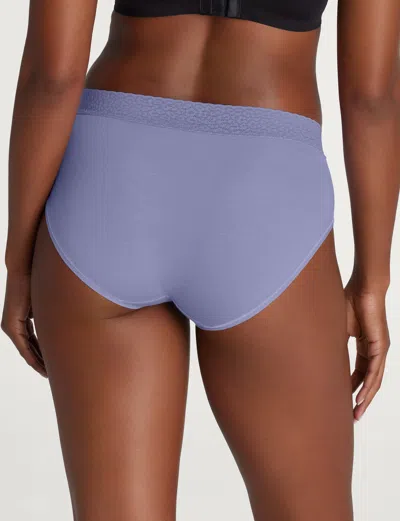 Tommy John Women's Second Skin High Rise Brief, Lace Waist In Purple