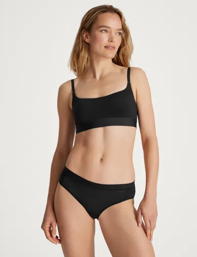 Tommy John Women's Second Skin Light Support Bra In Black