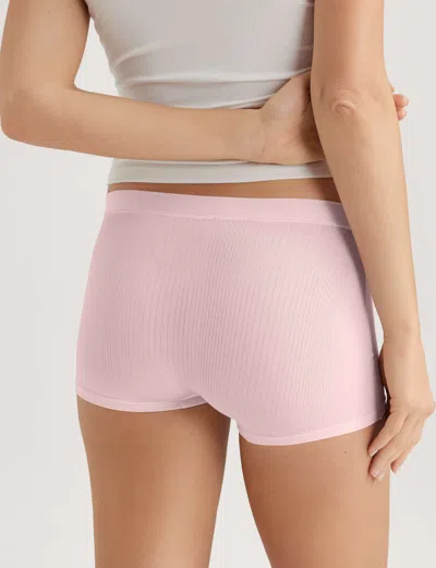 Tommy John Women's Second Skin Luxe Rib Boyshort In Pink