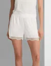 Tommy John Women's Second Skin Luxe Rib Lace Short In White