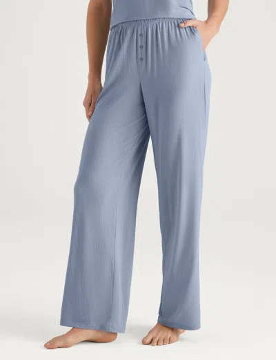 Tommy John Women's Second Skin Luxe Rib Pant In Blue Blizzard Luxe