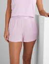 Tommy John Women's Second Skin Luxe Rib Sleep Short In Pink