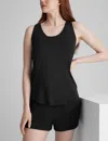 Tommy John Women's Second Skin Luxe Rib Sleep Tank In Black