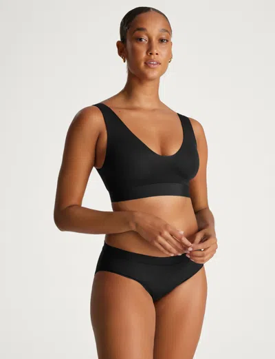 Tommy John Women's Second Skin Pullover V-neck Bra In Black