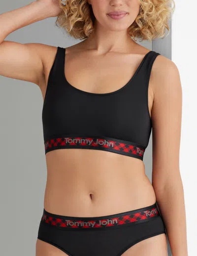 Tommy John Women's Second Skin Scoop Bralette In Black
