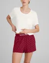 Tommy John Women's Second Skin Sleep Short In Red