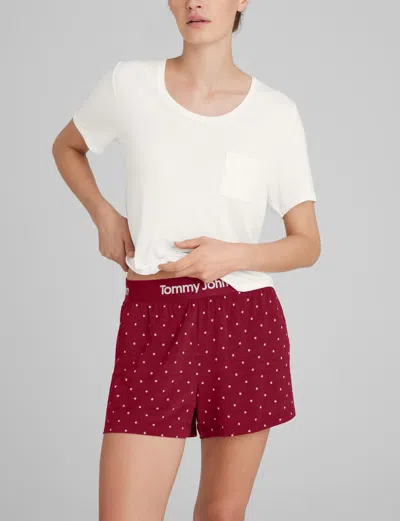 Tommy John Women's Second Skin Sleep Short In Red