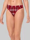 Tommy John Women's Second Skin Thong In Red