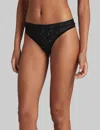 Tommy John Women's Second Skin Thong In Black