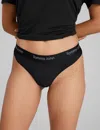 Tommy John Women's Second Skin Thong In Black
