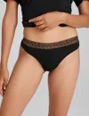 Tommy John Women's Second Skin Thong In Black