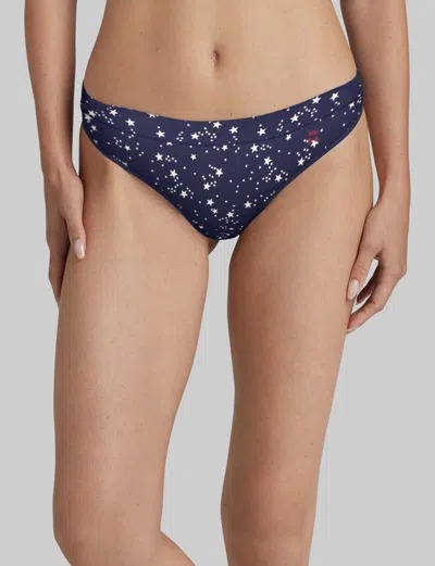 Tommy John Women's Second Skin Thong In Blue