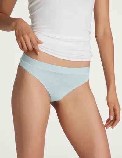 Tommy John Women's Second Skin Thong In Blue