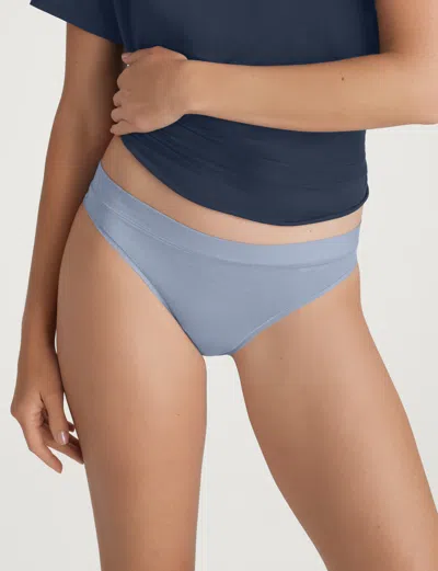 Tommy John Women's Second Skin Thong In Blue
