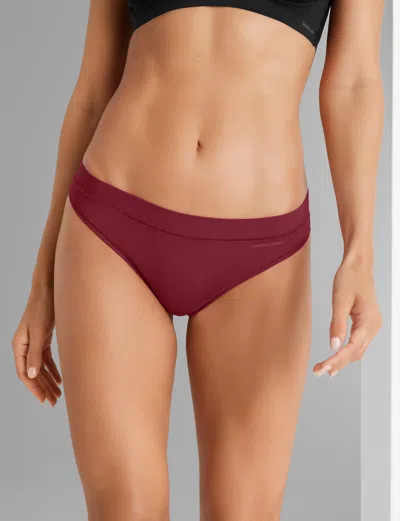 Tommy John Women's Second Skin Thong In Brown