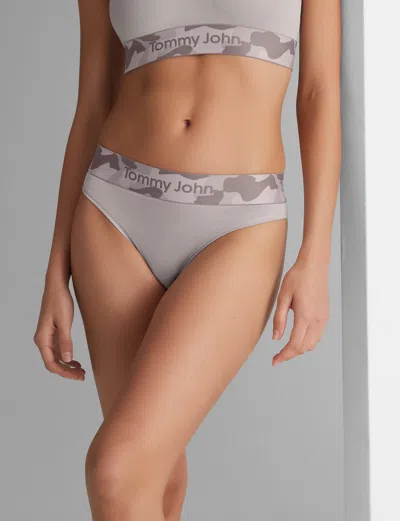Tommy John Women's Second Skin Thong In Gray