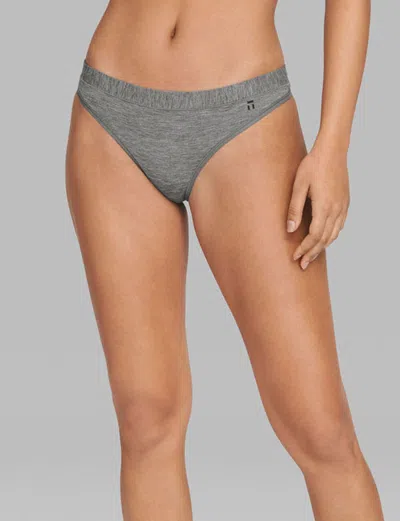 Tommy John Women's Second Skin Thong In Gray