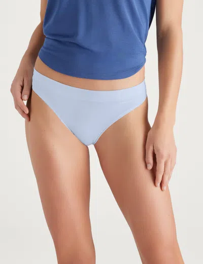 Tommy John Women's Second Skin Thong In Blue