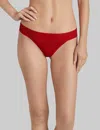 Tommy John Women's Second Skin Thong, Lace Waist In Red