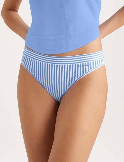 Tommy John Women's Second Skin Thong In Blue