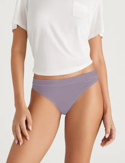 Tommy John Women's Second Skin Thong In Purple