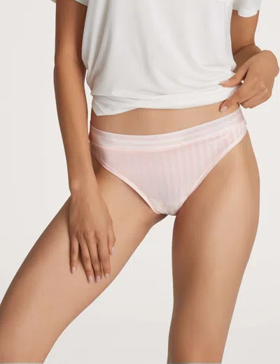 Tommy John Women's Second Skin Thong In Pink