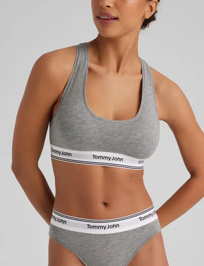 Tommy John Women's Signature Cotton Scoop Bralette In Gray