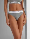 Tommy John Women's Signature Cotton Thong In Gray