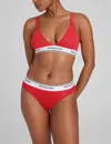 Tommy John Women's Signature Cotton Triangle Bralette In Red