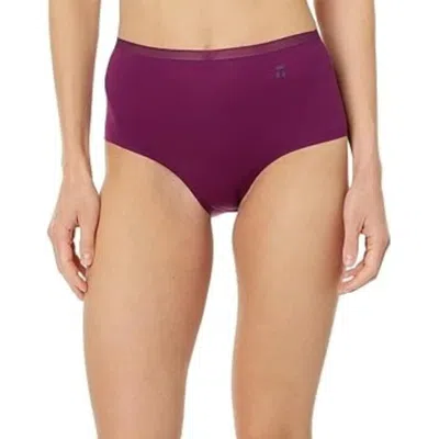 Tommy John Women's  Air Underwear Dark Purple High Rise Brief Ddr1529 In Brown