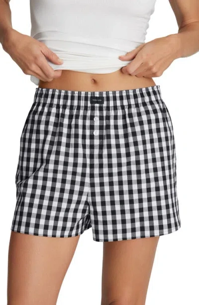 Tommy John Woven Lounge Boxer Shorts In Blue