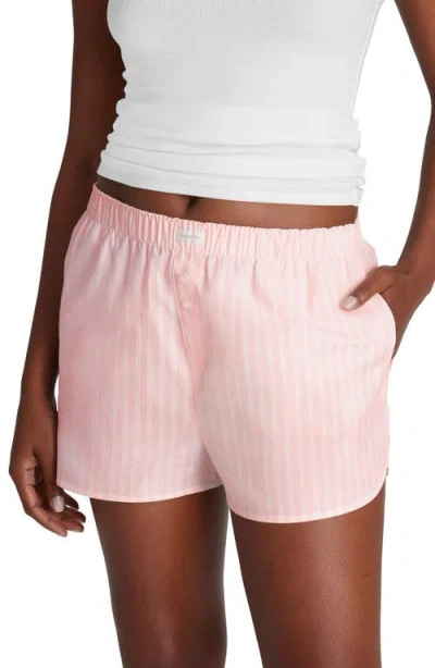 Tommy John Woven Lounge Boxer Shorts In Pink