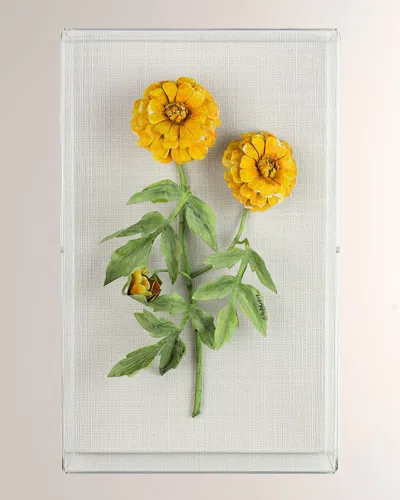 Tommy Mitchell Marigold October Birth Flower Wall Art In Green