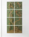 Tommy Mitchell Orchid Tree Panel On Green