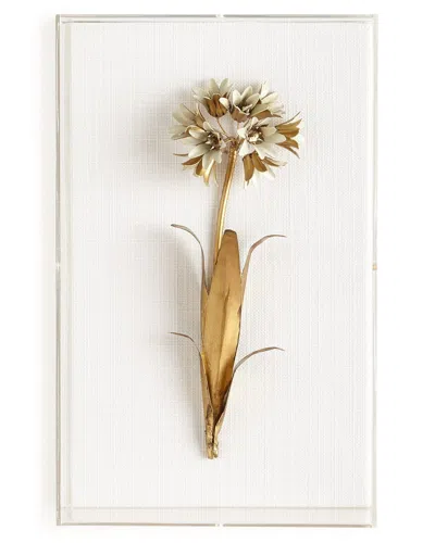 Tommy Mitchell Original Gilded Agapanthus Study On Linen In Gold