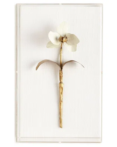 Tommy Mitchell Original Gilded Orchid 1 Study On Linen In Gold