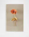 Tommy Mitchell Pansy Study 1 Wall Art In Orange On Natural Linen