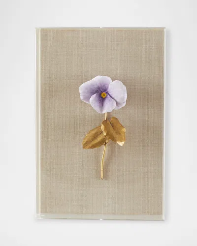 Tommy Mitchell Pansy Study 4 Wall Art In Brown
