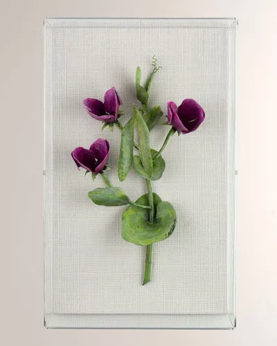 Tommy Mitchell Sweet Pea April Birth Flower Wall Art In Green
